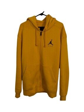 Jordan Men’s Yellow Zip-Up Hoodie Sweatshirt